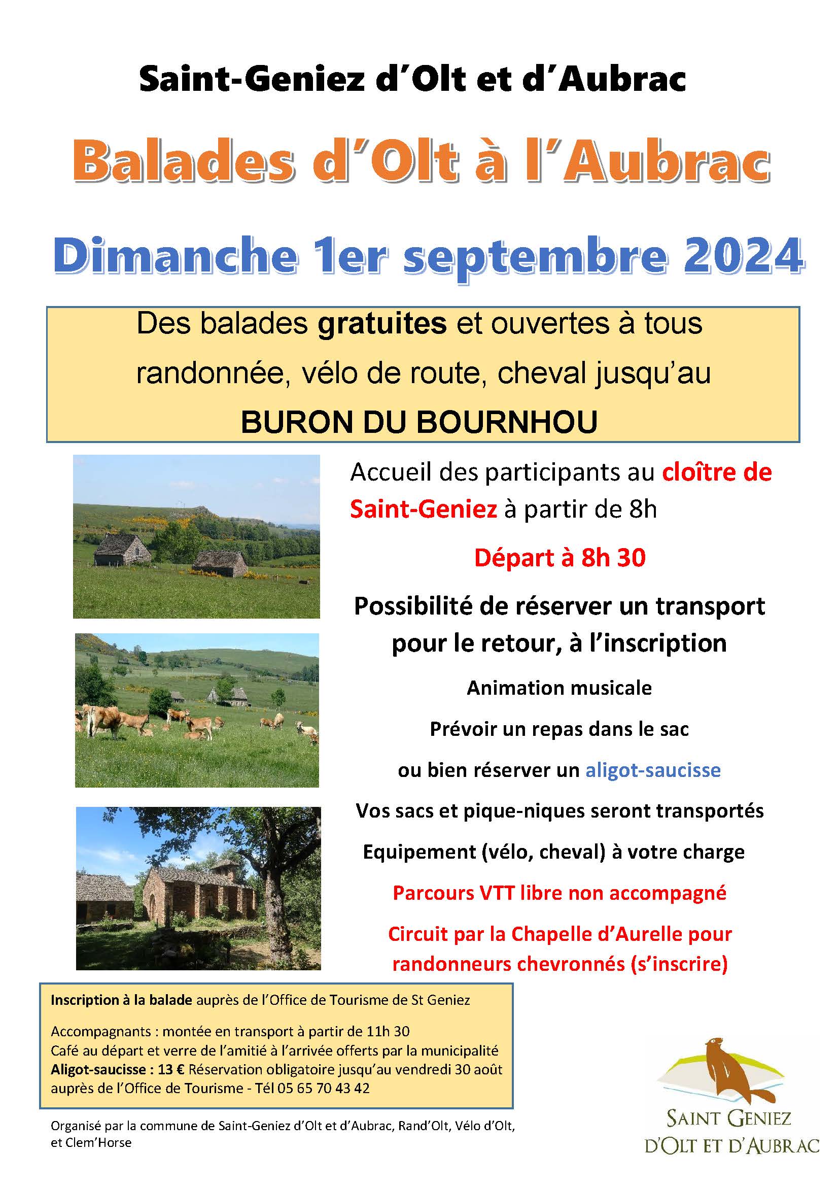 Affiche balades olt aubrac 2024